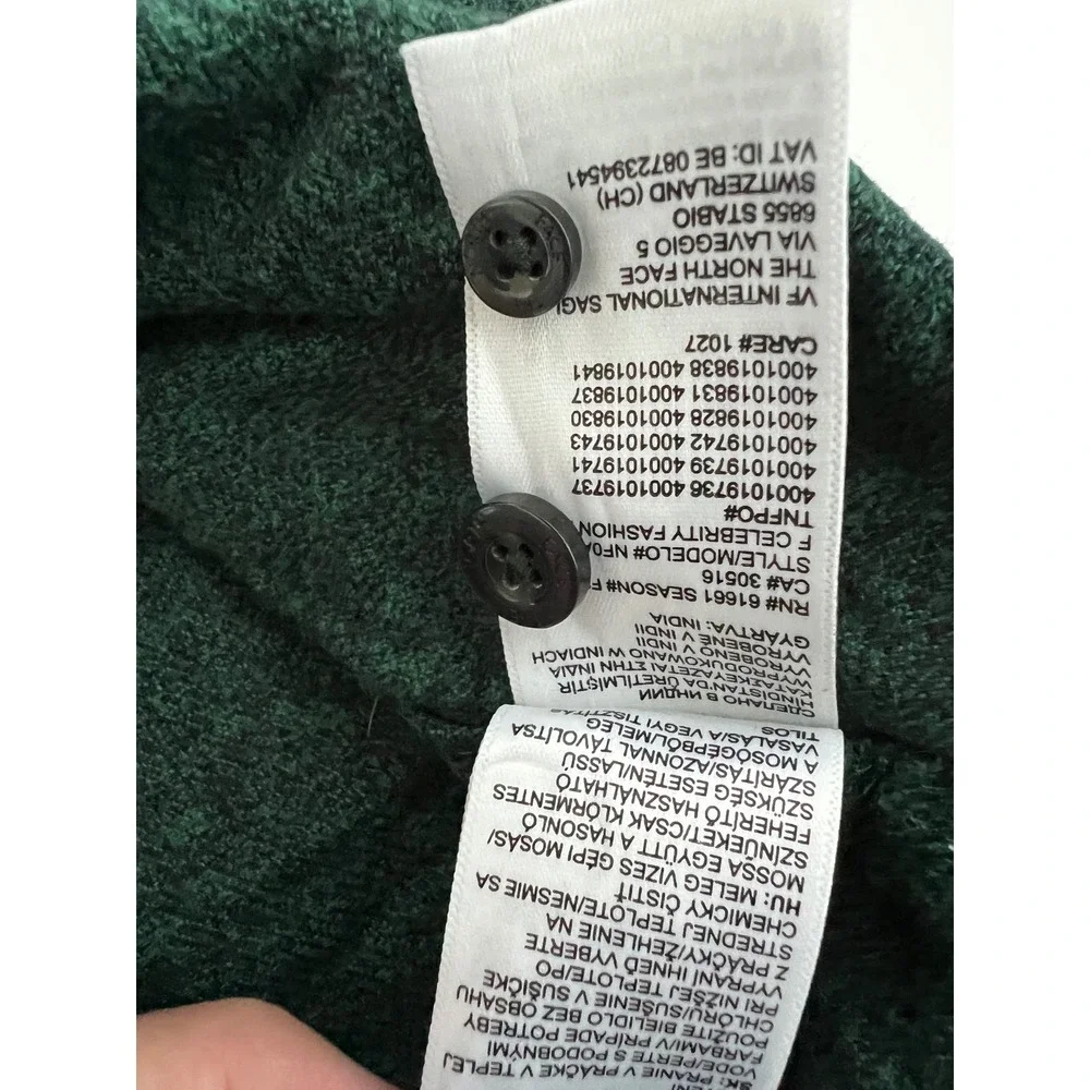 The North Face Mens Flannel‎ Shirt Button Up Long Sleeve Green Small